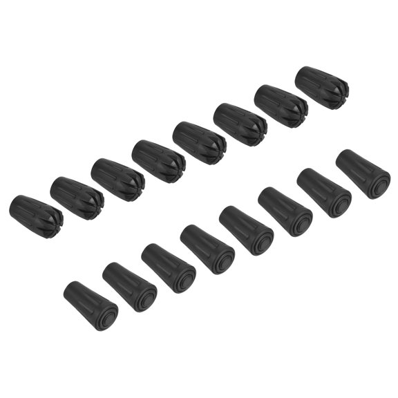 Uxcell Trekking Pole Tips Accessories Set, Walking Stick Ski Replacement Caps, 16 Pack