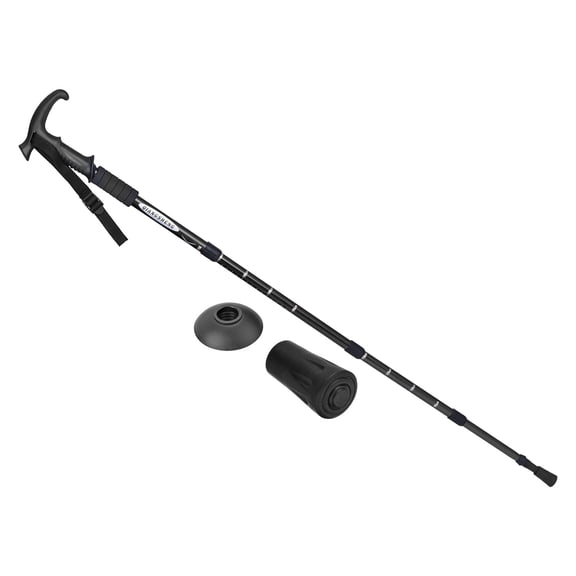 Uxcell Trekking Poles Collapsible Telescopic Hiking Pole 43" T Handle Black