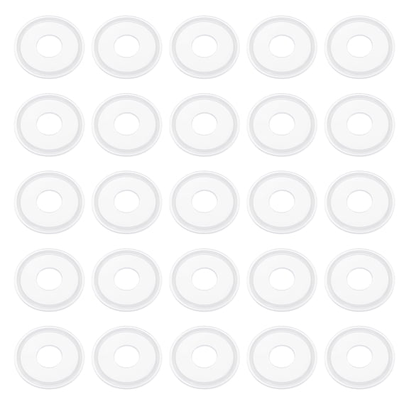 Uxcell Tri Clamps Gasket, (0.67" ID x 1.99" OD, White) (25 Pcs), Standard Sanitary Silicone Tri Clamps Fittings O-Ring TC Seal Gasket, Suit for - Pipe/Weld Ferrule/Clover Fittings
