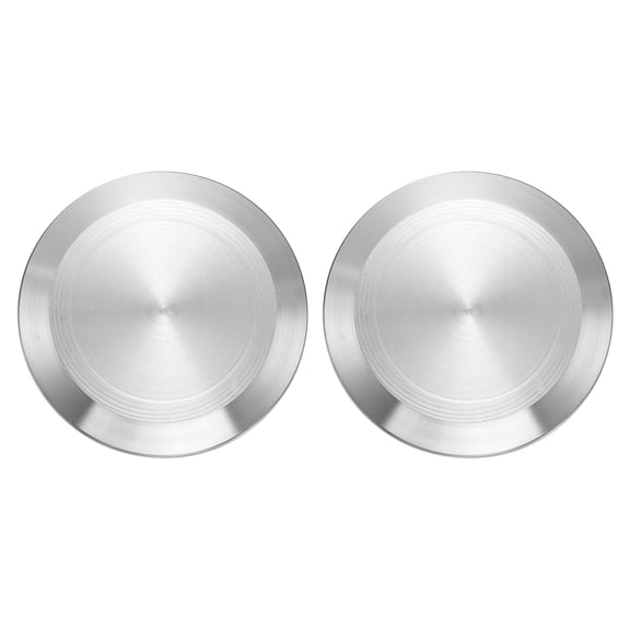 Uxcell Tri Sanitary Clamp End Cap, 2Pcs 304 Stainless Steel Solid Sanitary Fitting Cap Plug Fits for 1-1/2"(38mm) Tube OD Ferrule Flange 50.5mm OD Fitting Clamp, Silver