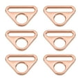 thumbnail image 1 of Uxcell Triangle Buckle Adjuster D Ring, Metal Triangle Buckles with Bar Swivel Clip for Purse Bag Straps Loop Dog Tag Clip Rose Gold 0.75 Inch, 1 of 7