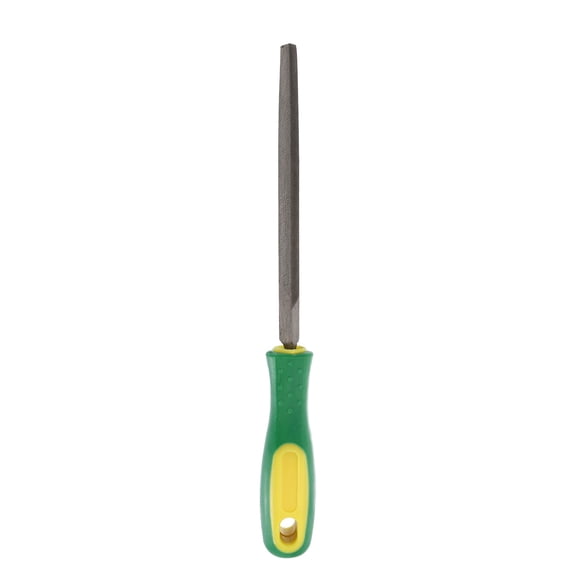 Uxcell Triangle Coarse Teeth Cut File 6" Double Cut Teeth High Carbon Steel Hand Rasp File Plastic Handle for Metal Wood Deburring Removing