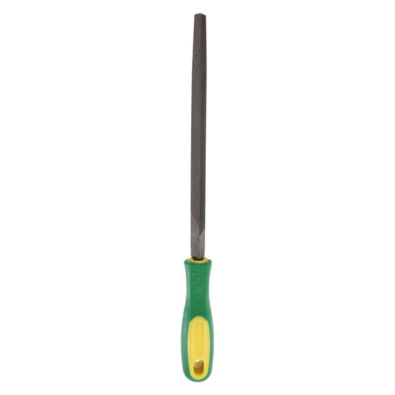 Uxcell Triangle Coarse Teeth Cut File 8" Double Cut Teeth High Carbon Steel Hand Rasp File Plastic Handle for Metal Wood Deburring Removing