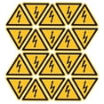 thumbnail image 1 of Uxcell Triangle Electrical Shock Risk Warning Sign Self Adhesive 15mm/0.59inch 20Pcs, 1 of 4