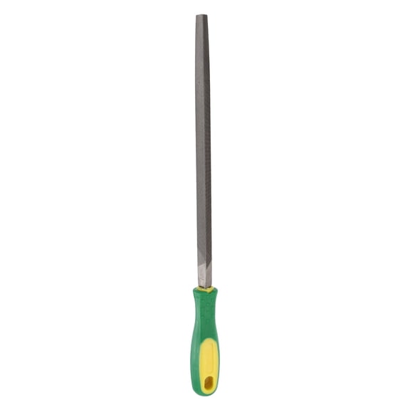 Uxcell Triangle Medium Teeth Cut File 10" Double Cut Teeth High Carbon Steel Hand Rasp File Plastic Handle for Metal Wood Deburring Removing