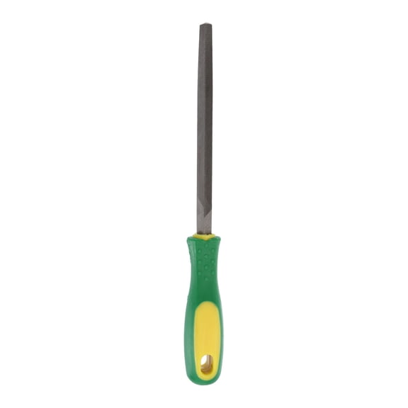 Uxcell Triangle Medium Teeth Cut File 6" Double Cut Teeth High Carbon Steel Hand Rasp File Plastic Handle for Metal Wood Deburring Removing
