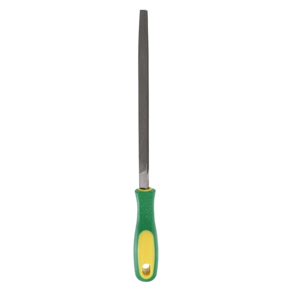 Uxcell Triangle Medium Teeth Cut File 8" Double Cut Teeth High Carbon Steel Hand Rasp File Plastic Handle for Metal Wood Deburring Removing