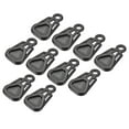 thumbnail image 1 of Uxcell Triangle Movable Plastic Tarp Grabbers Clips for Camping Tent  Awning Black 10Pack, 1 of 6