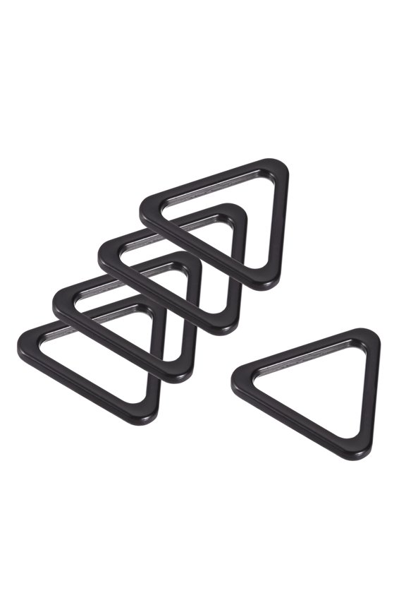 Triangle Ring Buckle 20mm Inner Width Zinc Alloy Electroplated Matt Black 30 Pack