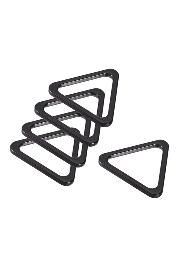 Triangle Ring Buckle 25mm Inner Width Zinc Alloy Electroplated Matt Black 10 Pack