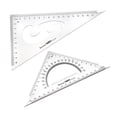 thumbnail image 1 of Uxcell Triangle Ruler Square Set 30/60, 45/90 Degrees 17cm/18cm Triangle Rafter Angle Ruler 2 Pack, 1 of 5