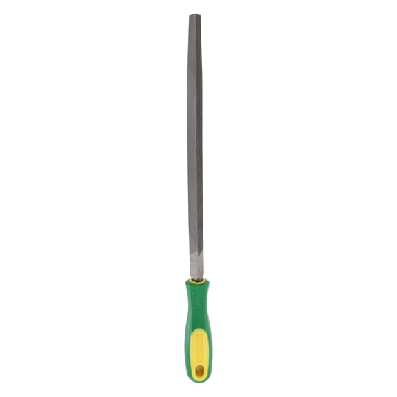 Uxcell Triangle Thin Teeth Cut File 10" Double Cut Teeth High Carbon Steel Hand Rasp File Plastic Handle for Metal Wood Deburring Removing