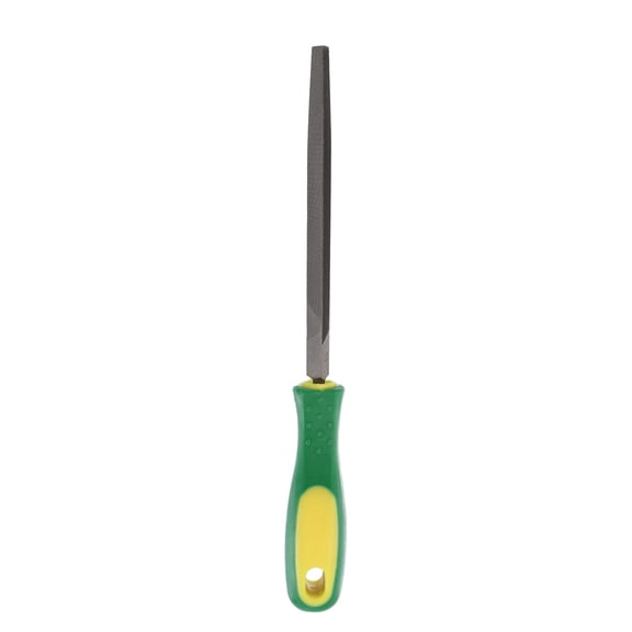 Uxcell Triangle Thin Teeth Cut File 6" Double Cut Teeth High Carbon Steel Hand Rasp File Plastic Handle for Metal Wood Deburring Removing