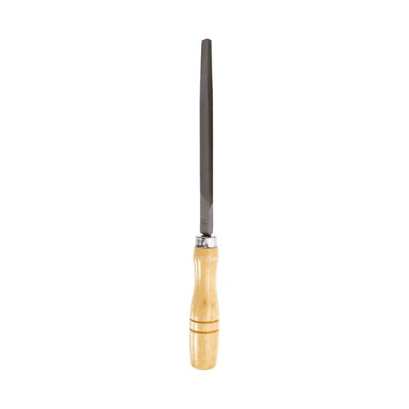 Uxcell Triangle Thin Teeth Cut File 6" Double Cut Teeth High Carbon Steel Hand Rasp File Wood Handle for Metal Wood Deburring Removing