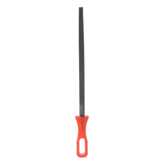 Uxcell Triangular File 8" T12 Bearing Steel Cut Hand Rasp Files with Red Plastic Handle