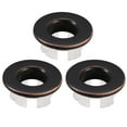 thumbnail image 1 of Uxcell Trim Overflow Cover Copper Insert in Hole Round Caps Brass Black 3Pcs, 1 of 5