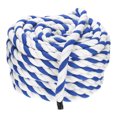 thumbnail image 1 of Uxcell Tug of War Rope 1 Inch x 98 Feet Natural Thick Cotton Rope Twisted Cotton Rope, Blue White, 1 of 7