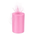 thumbnail image 1 of Uxcell Tulle Rolls Fabric Spools 6" 100 Yards Pink for Decoration Wrapping Wedding DIY Crafts, 1 of 5