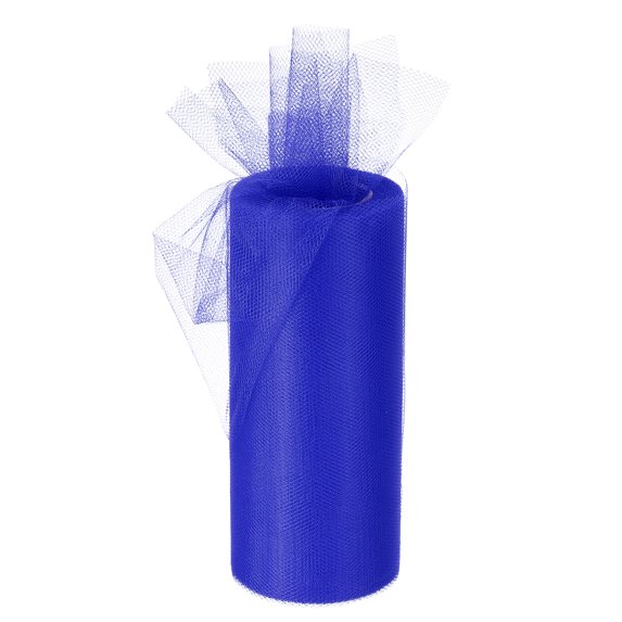 Uxcell Tulle Rolls Fabric Spools 6" 25 Yards Navy Blue for Decoration Wrapping Wedding DIY Crafts