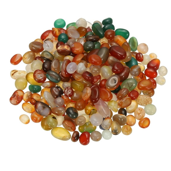 Uxcell Tumbled Chips Stones, 1lb/500g Fluorite Tumbled Gravel Gemstone Crushed Stones Crystal Natural Rocks Bulk for Jewelry Making Crafts Vase Filler Plant Decor, Multicolor