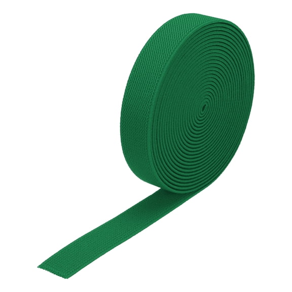 Uxcell Twill Elastic Band Double Side 1 Roll Flat Elastic Ribbon Cord for Sewing Waistband Green 0.8 Inch x 4 Yard