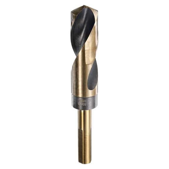 Uxcell Twist Drill Bit 59/64" High-Speed Steel 4341 5.9" Length Black & Gold Oxide