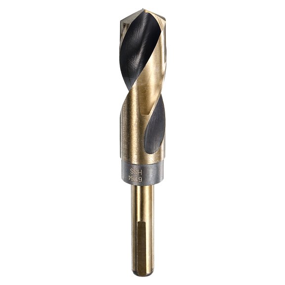 Uxcell Twist Drill Bit 61/64" High-Speed Steel 4341 5.9" Length Black & Gold Oxide
