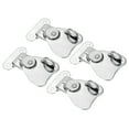 thumbnail image 1 of Uxcell 2.4"x1.5" Steel Spring Loaded Small Butterfly Twist Latch, Silver Tone 4 Pack, 1 of 5