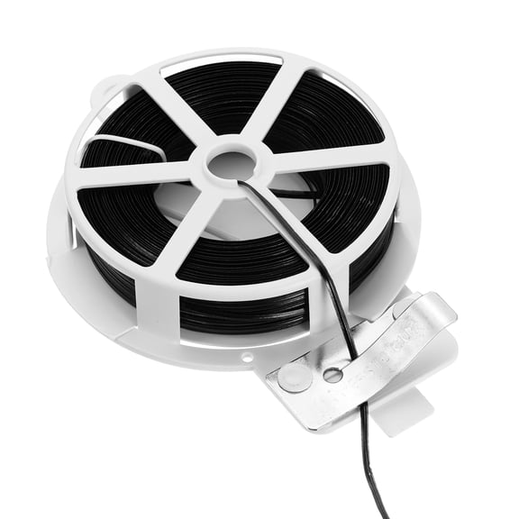 Uxcell Twist Tie with Cutter 164FT (50m) Garden Plant Ties Garden Twine Support Wire for Gardening Plant Support Growth Care Home Office Cable Organization, Black