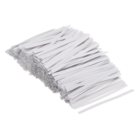 Uxcell Twist Ties 3" Paper Closure Tie for Party Bags Crafts White 1500 Pack