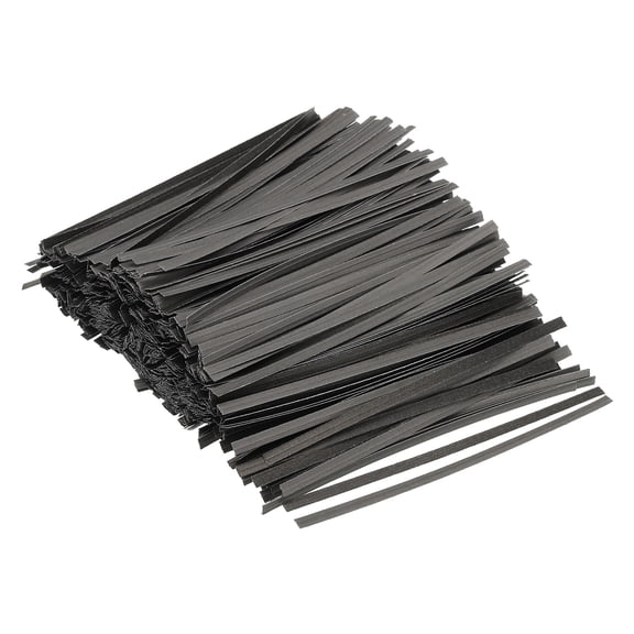 Uxcell Twist Ties 4.7" Paper Closure Tie for Party Bags Crafts Black 500 Pack