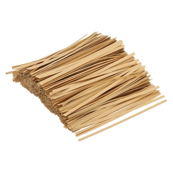 Uxcell Twist Ties 5.9" Paper Closure Tie for Party Bags Crafts Brown 1500 Pack