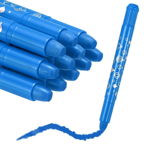 Uxcell Twistable Crayons, Twist Crayons Gel Watercolor Set Washable Silky Smooth for Arts Drawing DIY Craft Project Coloring Supplies Gift(Blue, Pack of 11)