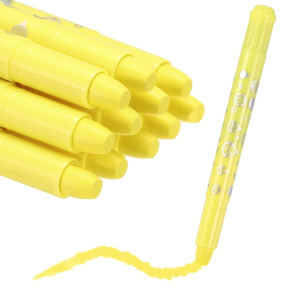 Uxcell Twistable Crayons, Twist Crayons Gel Watercolor Set Washable Silky Smooth for Arts Drawing DIY Craft Project Coloring Supplies Gift(Lemon Yellow, Pack of 11)