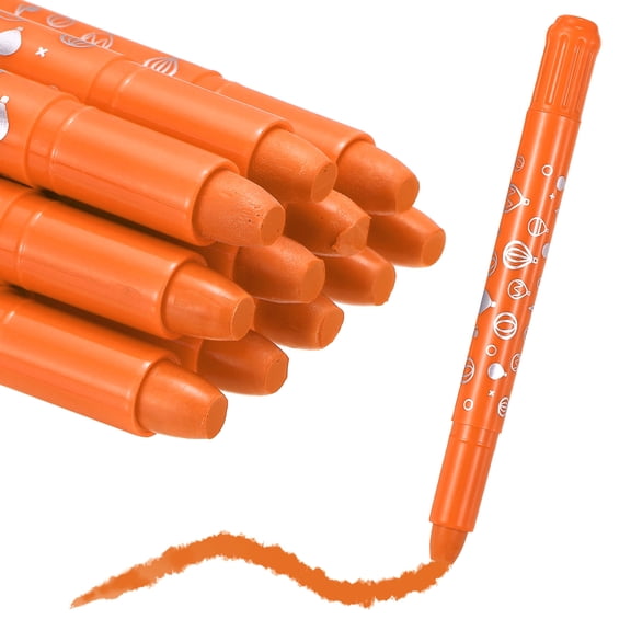 Uxcell Twistable Crayons, Twist Crayons Gel Watercolor Set Washable Silky Smooth for Arts Drawing DIY Craft Project Coloring Supplies Gift(Orange, Pack of 11)