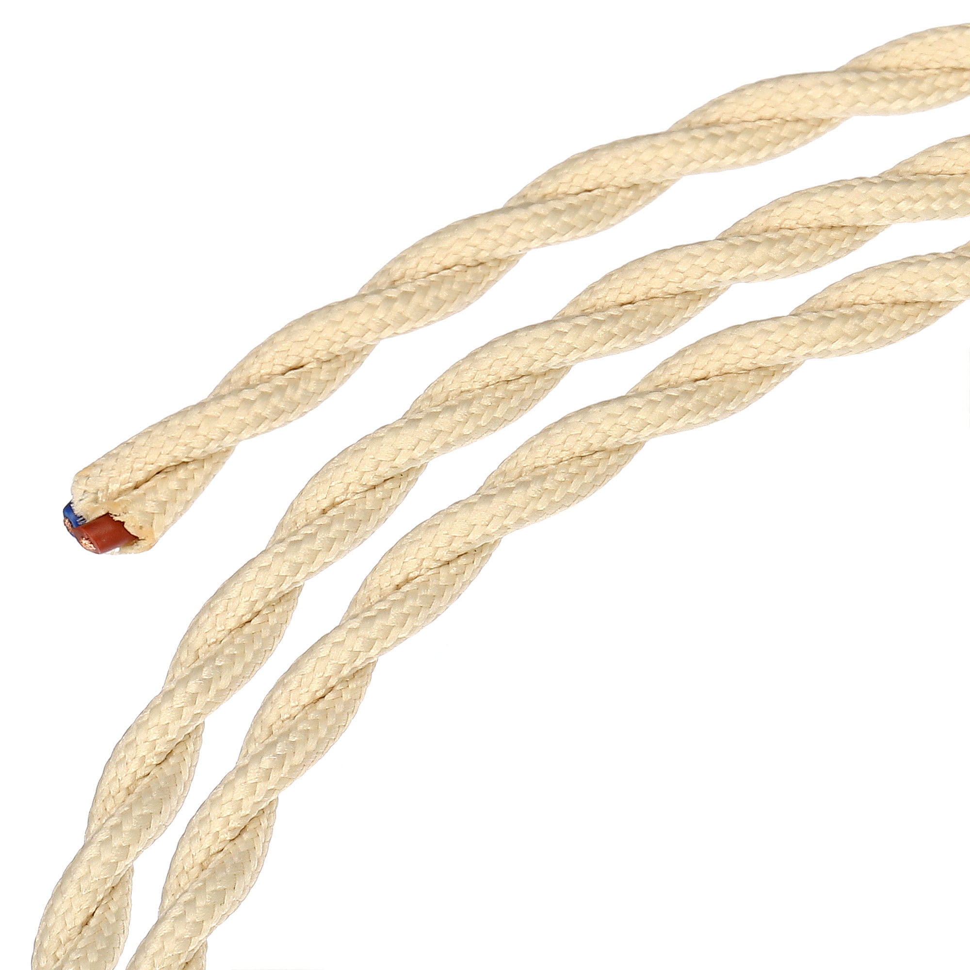 Uxcell Twisted Cloth Covered Wire 2 Core 18AWG 5m/16.4ft,Electrical