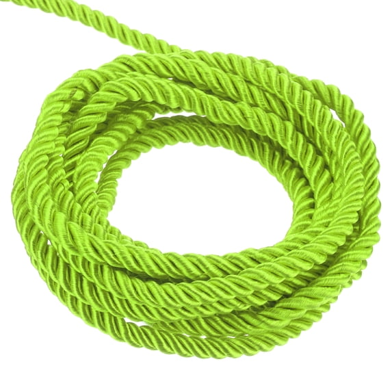 Uxcell Twisted Cord Trim 11 Yard 0.12 inch 3-Ply Twine Braided Rope Shiny Thread String Emerald Green