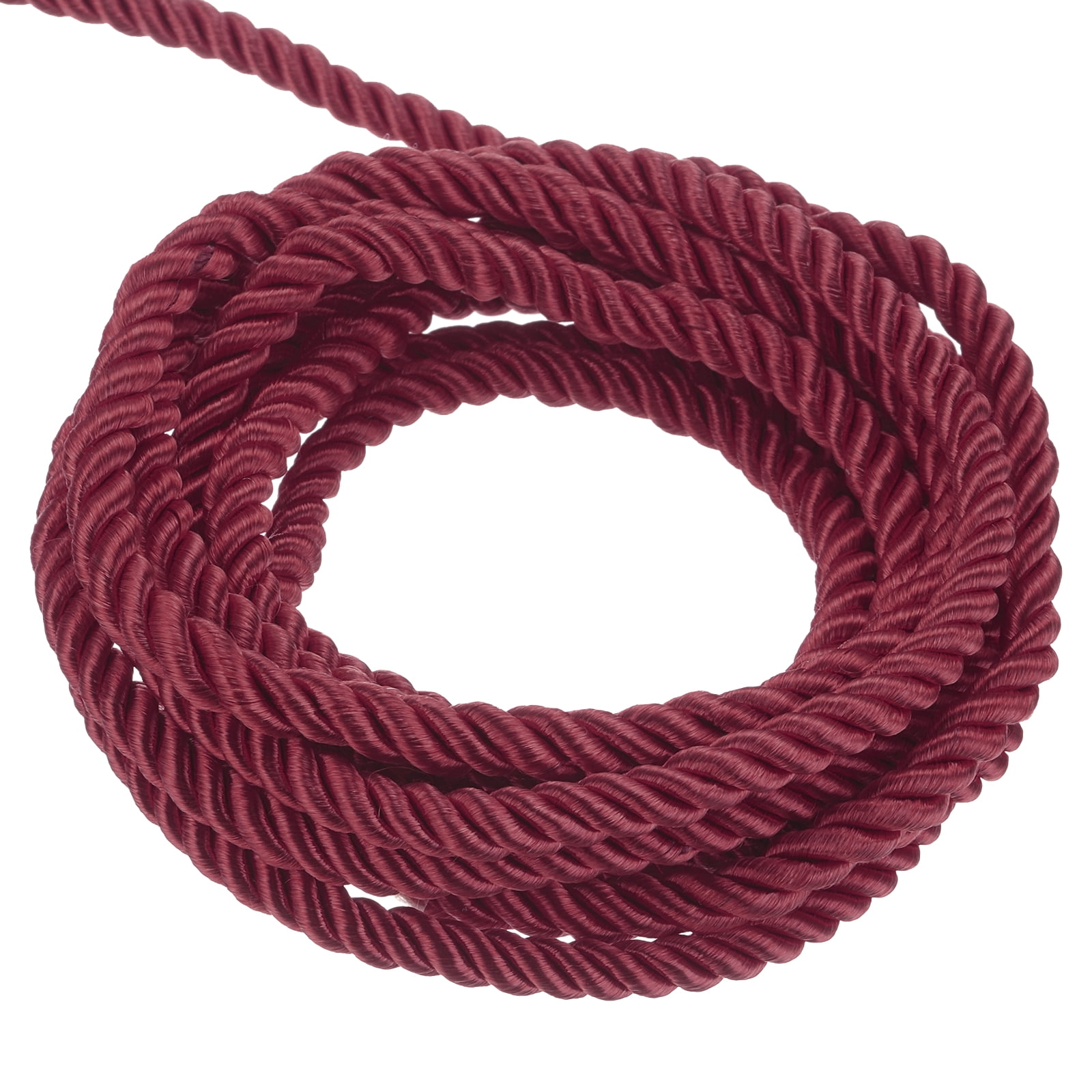 Red Shiny Thread Uxcell Twisted Cord Trim 11 Yard 0.12 inch 3-Ply Twine Braided Rope ...