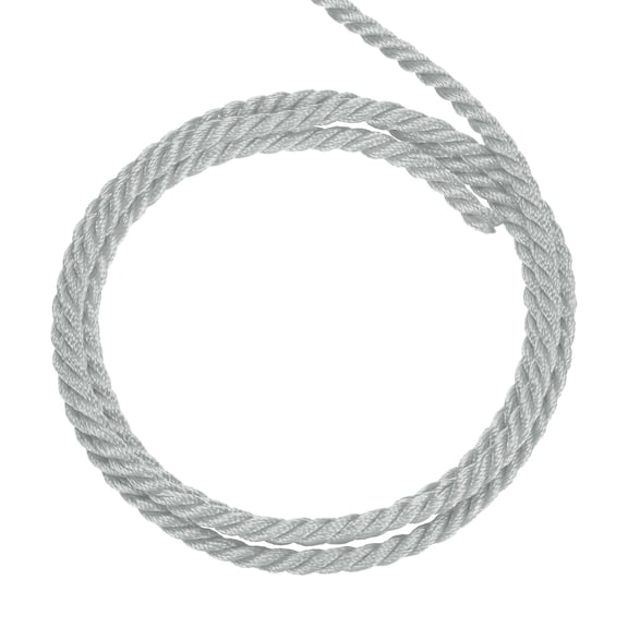 Uxcell Twisted Cord Trim Twine Braided Rope Shiny Thread String for Craft Gift Bag Curtain Christmas Decor Silver Grey 16 Yard 0.16 in