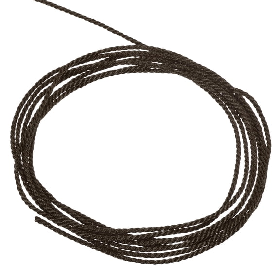 Uxcell Twisted Cord Trim 11 Yard 0.06 inch 3-Ply Twine Braided Rope Shiny Thread String Dark Brown
