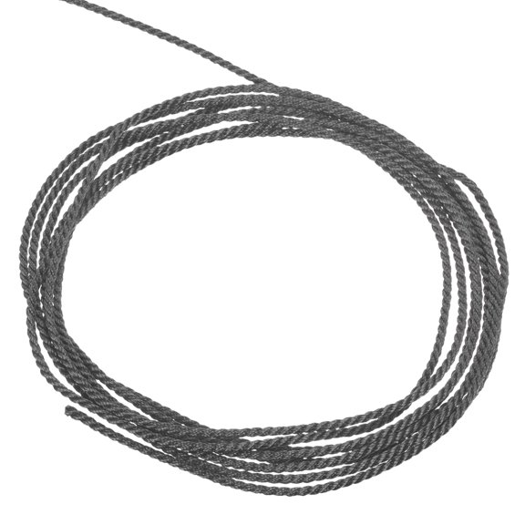 Uxcell Twisted Cord Trim 5 Yard 0.06 inch 3-Ply Twine Braided Rope Shiny Thread String Dark Grey