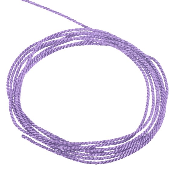 Uxcell Twisted Cord Trim 22 Yard 0.06 inch 3-Ply Twine Braided Rope Shiny Thread String Light Purple