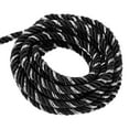 thumbnail image 1 of Uxcell Twisted Cord Trim, Twine Braided Rope Thread String 1Pc Black, Silver 5mm x 15m, 1 of 7