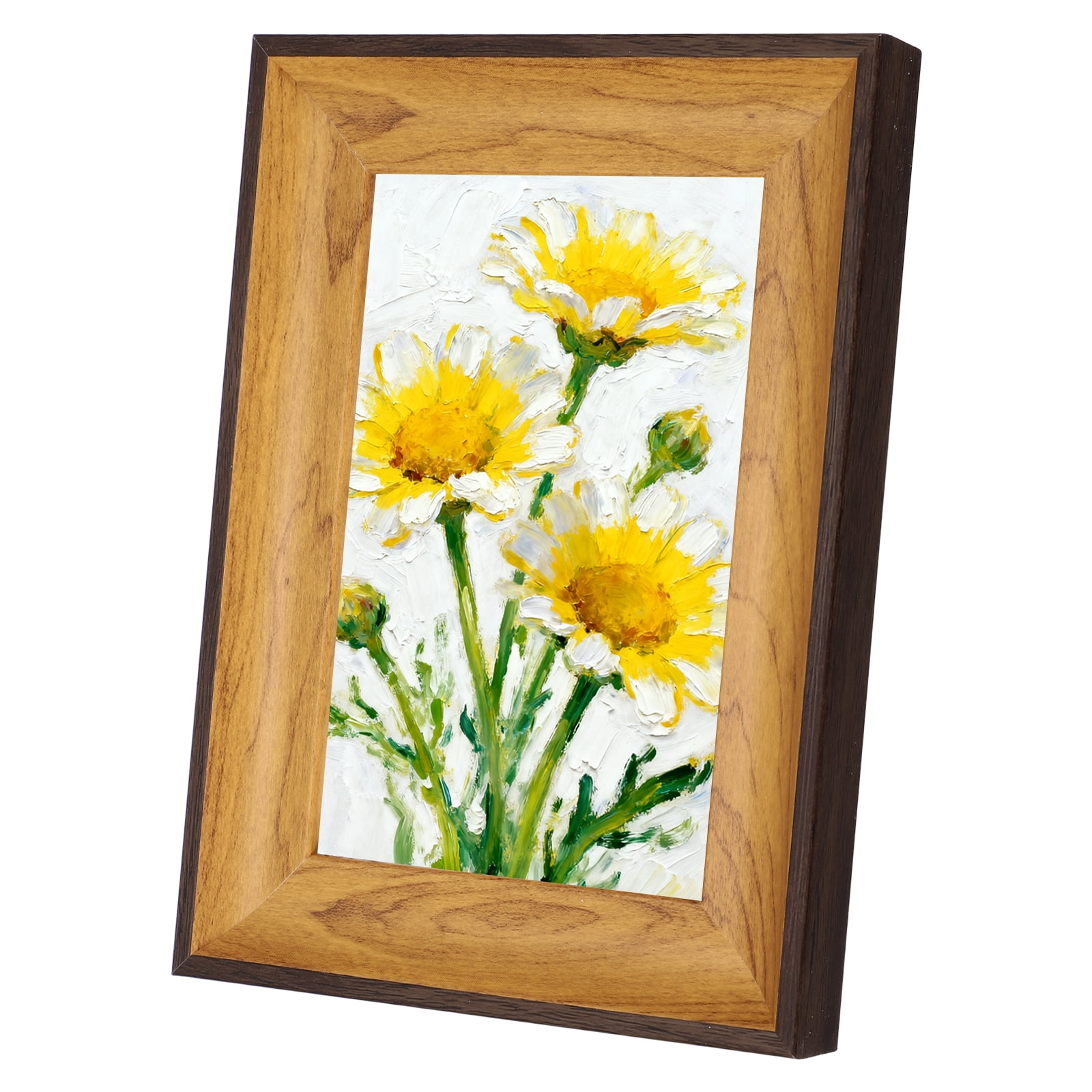 Uxcell Two Wood Colors Rectangle Photo Frame, 7.9x6 Inch Resin Photo ...