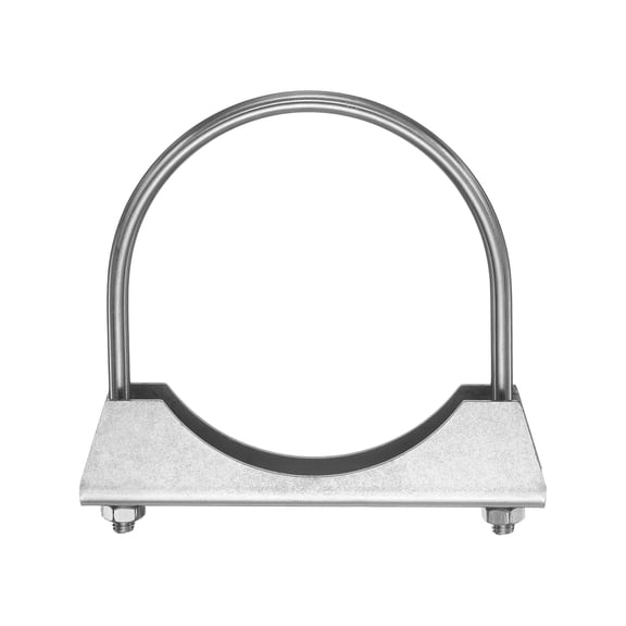 Uxcell U Bolt Muffler Exhaust Clamp 102mm/4.02" 304 Stainless Steel U-Bolt Clamps Muffler Tip Hook Saddle Exhaust Clip for Tip Pipes Connection