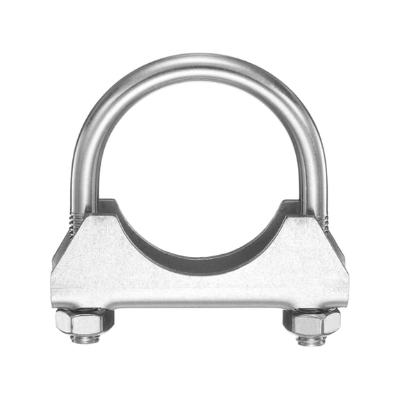 Uxcell U Bolt Muffler Exhaust Clamp 42mm/1.65" 304 Stainless Steel U-Bolt Clamps Muffler Tip Hook Saddle Exhaust Clip for Tip Pipes Connection