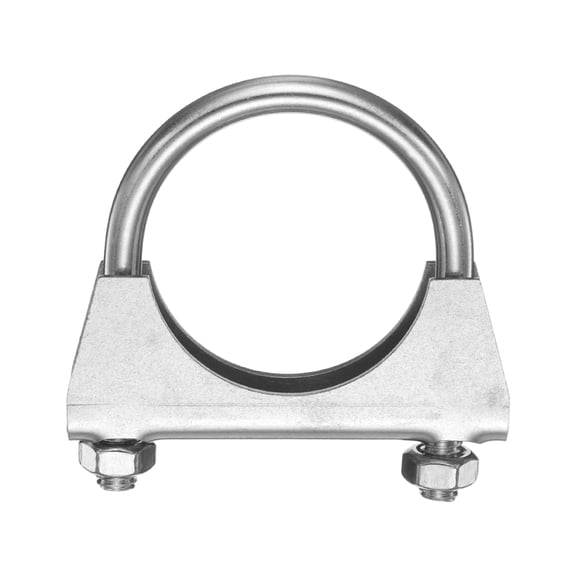 Uxcell U Bolt Muffler Exhaust Clamp 51mm/2.01" 304 Stainless Steel U-Bolt Clamps Muffler Tip Hook Saddle Exhaust Clip for Tip Pipes Connection