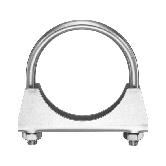 Uxcell U Bolt Muffler Exhaust Clamp 76mm/2.99" 304 Stainless Steel U-Bolt Clamps Muffler Tip Hook Saddle Exhaust Clip for Tip Pipes Connection