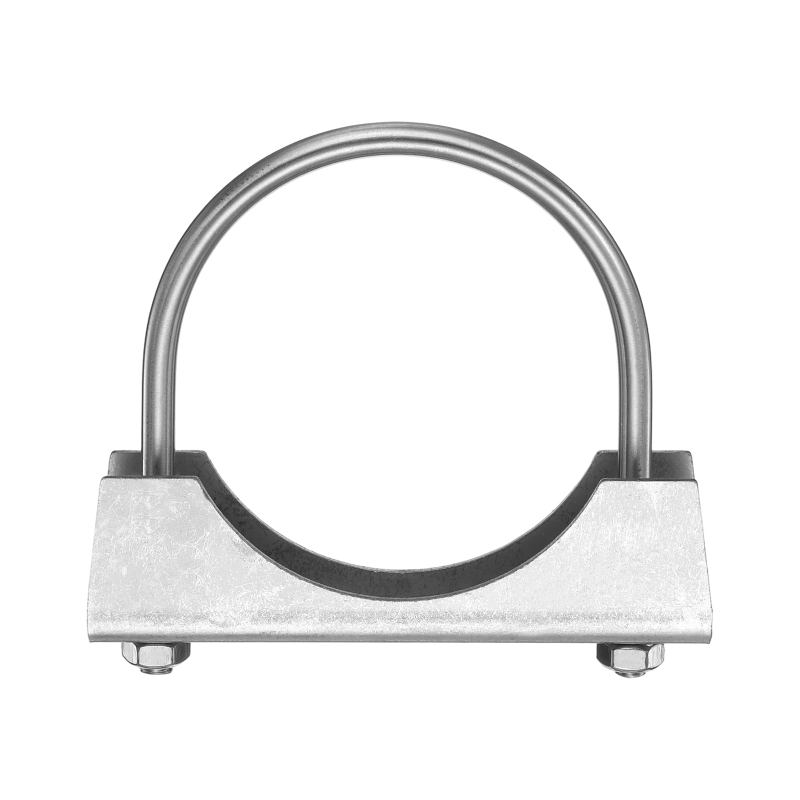 Uxcell U Bolt Muffler Exhaust Clamp 89mm/3.5" 304 Stainless Steel U-Bolt Clamps Muffler Tip Hook Saddle Exhaust Clip for Tip Pipes Connection
