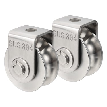 Uxcell U Groove Wheel Pulley 304 Stainless Steel, 1.9" Dia